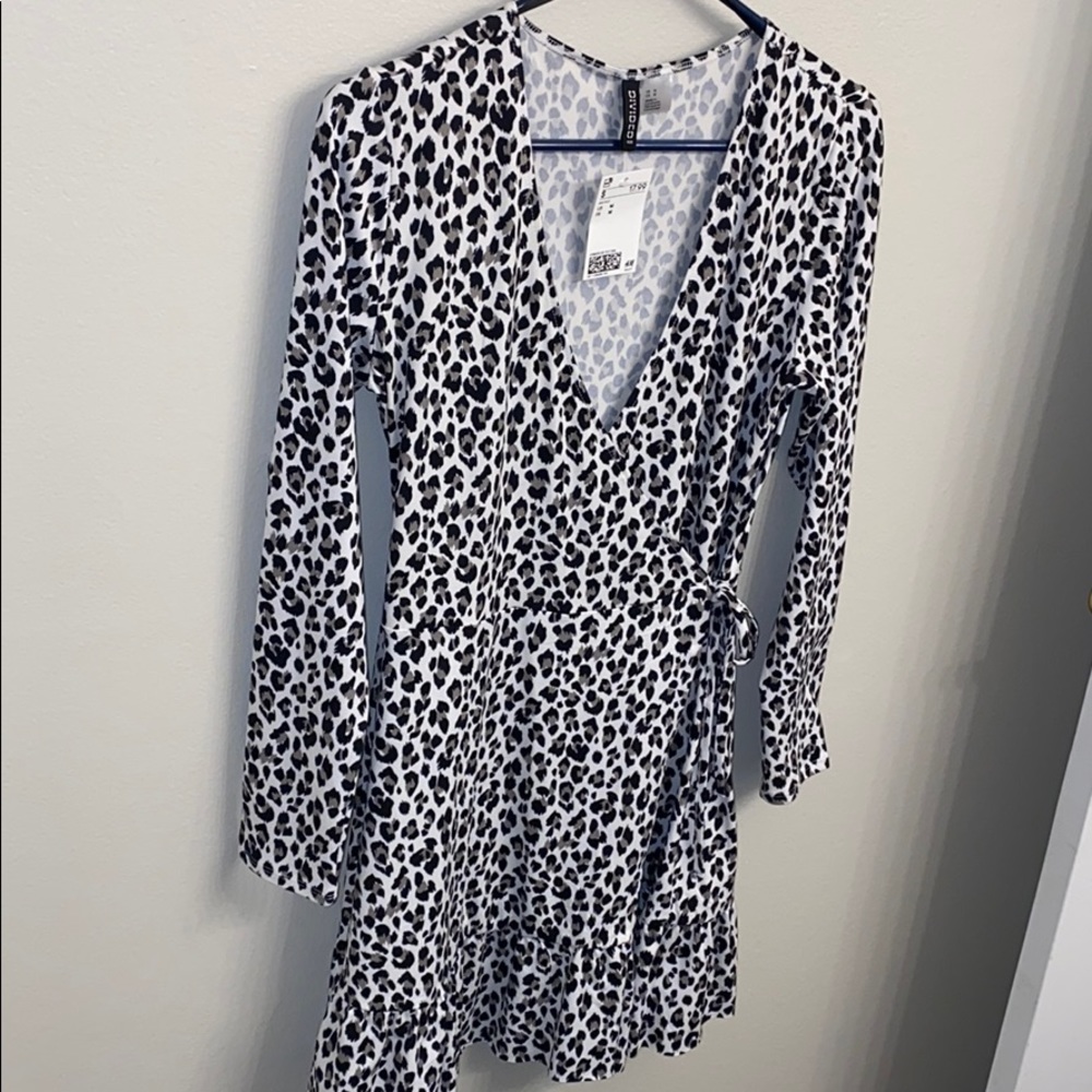 Leopard wrap dress